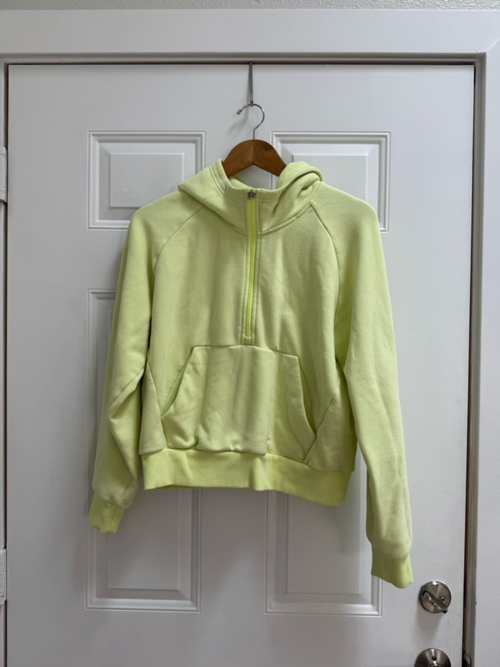 Athleta Light Yellow Half-Zip Hoodie